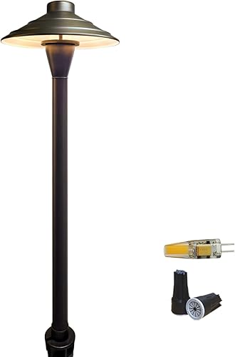 Miniatura 1 de COLOER Low Voltage Pathway Lights, Brass Outdoor Garden Path Lights, Landscape Driveway Lights for Yard, IP65 Waterproof Landscape Lighting