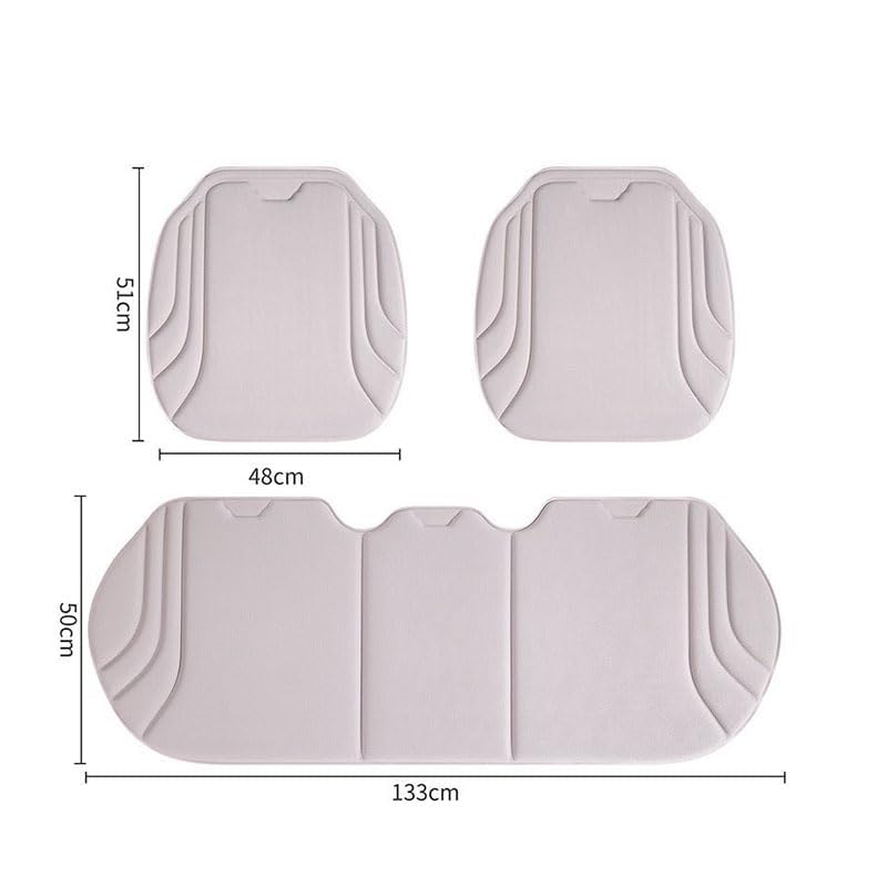 3 Piezas Cojines de Asiento de Coche, para Honda Civic 2007-2011 Antideslizantes, para Asiento Delantero y Trasero, Fundas de Asiento de Coche, Transpirables,Black