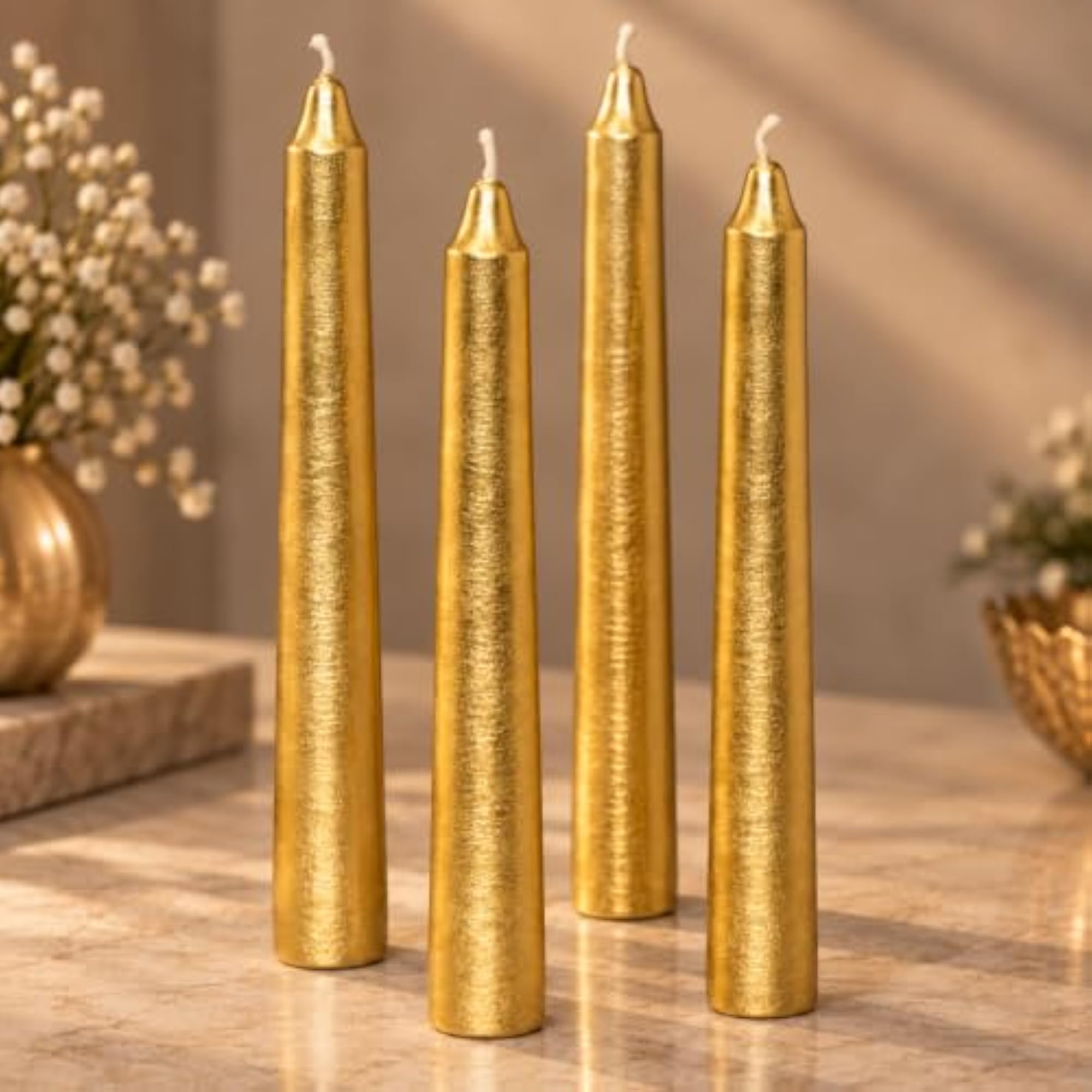 Celestial Taper Candles, Pack of 4