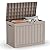 EasyUp 45 Gallon Outdoor Storage Box Waterproof, UV Resistant Deck Box Outdoor, Lockable Resin Deck Boxes for Garden Tools Equipment and Cushions, Gray