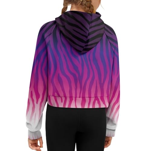 Girls Zipper Sweatshirts Kid Half Zip Cropped Hoodies Raglan Long Sleeve Trendy Athletic Pullover Top Fall Outwear2