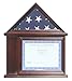 Solid Wood Flag Display Case Certificate Holder Frame Military Shadow Box, for a 3' X 5' Flag. NOT for Funeral / Memorial Flag issued to a Deceased Veteran