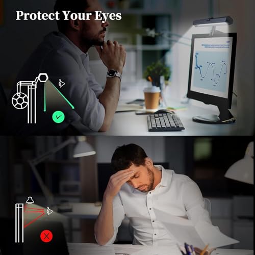 Image of Quntis Monitor Light Bar, ScreenLinear Pro Computer Reading Lamp with Auto-Dimming, Ra98 CRI Eye-Care Screen Light, No Glare /Flicker-Free LED Desk Lamp for Home Office, Students & Gaming (15-22 inch)