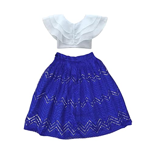 Image of E-SQARE Kids Girls Georgette Silk Digital Printed Ethnic wear Lehenga Set