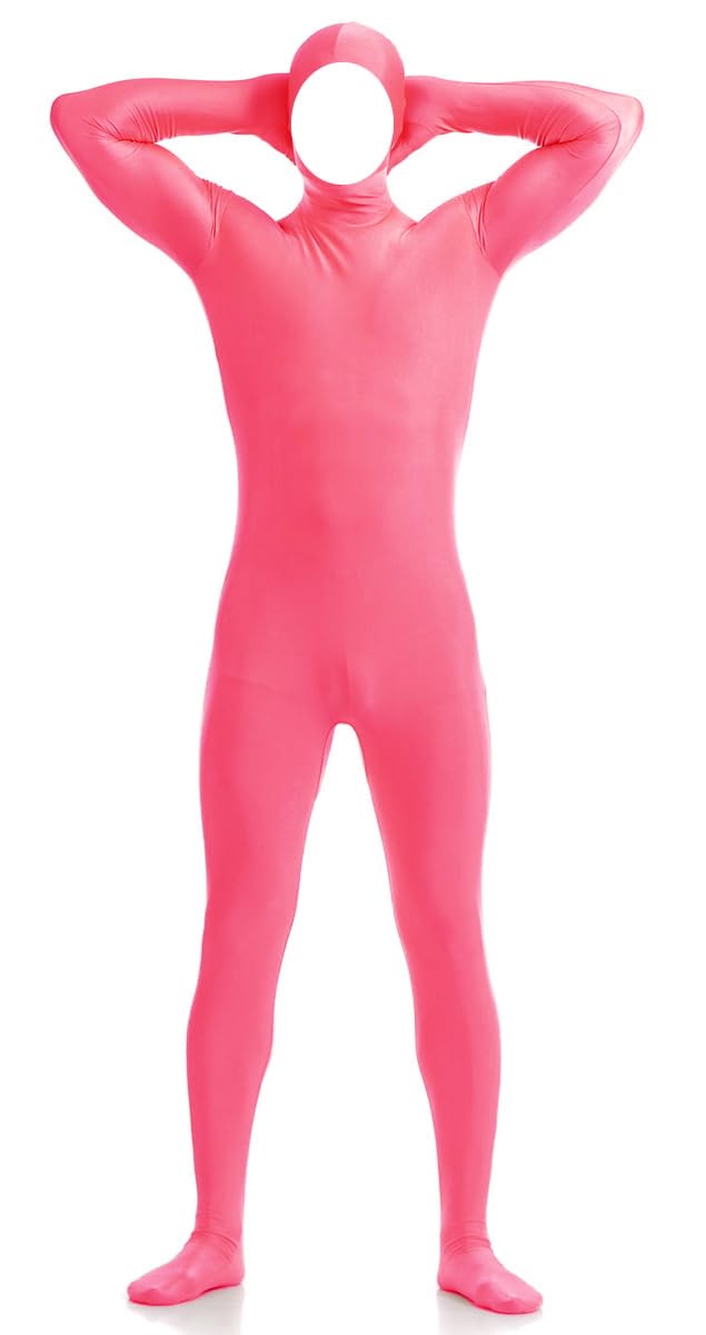 Aniler Men's and Women's Spandex Open Face Full Body Zentai Costume Bodysuit