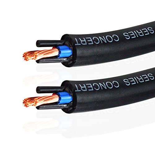 Van Damme Black Series Tour Grade 2 x 4.00mm Twin-Axial Speaker Cable, Black 268-545-000 3 Metre / 3M