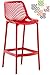 CLP Sgabello Alto Outdoor Air in Polipropilene I Sgabello Impilabile Alt. 75 CM I Sgabello Bar Carico Max 130 kg, Colore:Rosso