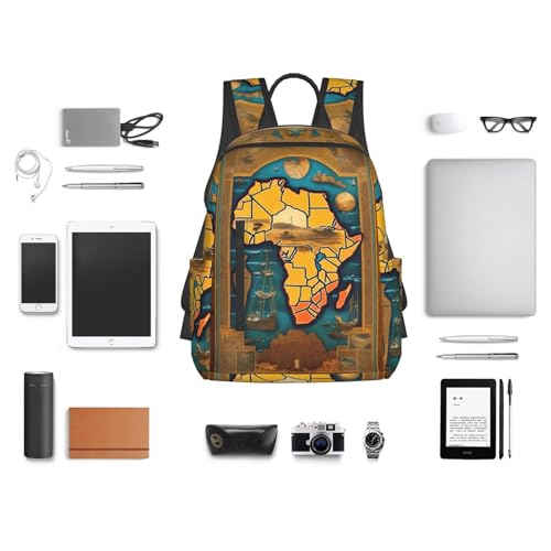 Sac à dos pour voyage camping et randonnée avec imprimé abstrait - 6