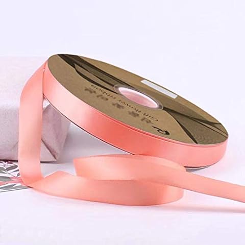 PRECUMELO Valentine's Day Silky Satin Ribbon Roll 100 Yard X 1/2 inch Spool Solid Double Faced Fabric Ribbons for Gift Wrapping Crafts Flower Bouquets Wreath Garlands Decoration Bow Orange Cover