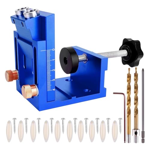 Guía de perforación kit con portapiezas para orificios de bolsillo herramienta carpintería 15° 2