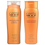 Pack of 1 Cantu Moisturizing Cream Shampoo 13.5 oz & Moisturizing Rinse Out Conditioner 13.5 oz by Cantu