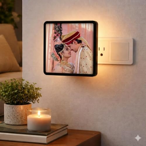Image of Personalised Photo Plug Lamp, Custom Picture Night Light, Unique Gift for Home Decor
