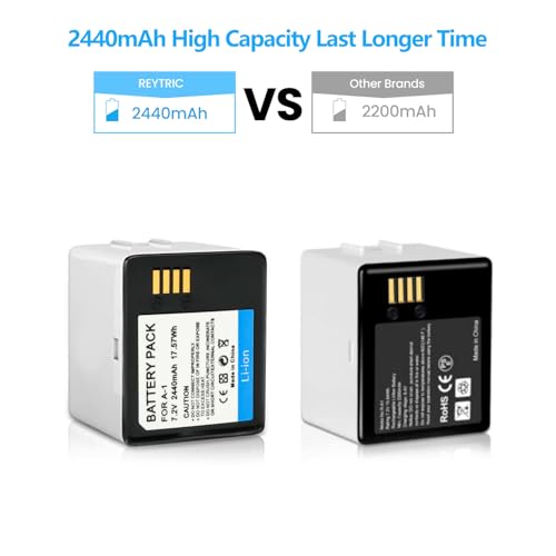 Image of 2-Pack A-1 Upgraded Batteries for Arlo Pro, Pro 2, Battery Compatible with Arlo VMC4030 VMC4030P VMS4230 VMS4430 VMS4530 VMS4230P VMS4430P VMS4530P-100NAR Camera, VMA4400 A-1B A-1C