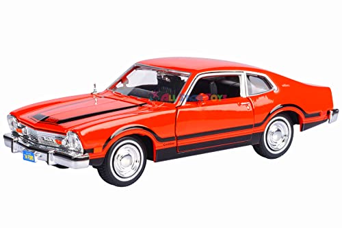 Modelo de auto 1974 Maverick Grabber Orange 1:24 Diecast miniatura 2