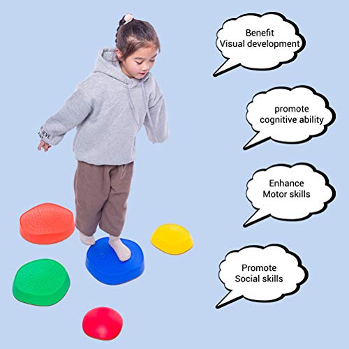 5 stks/set Kids Stapstenen Antislip Stapelbare Balansblokken voor Binnen en Outdoor - Image 8