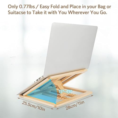 Soporte de madera ajustable para laptop 10-15.6 pulg miniatura 6