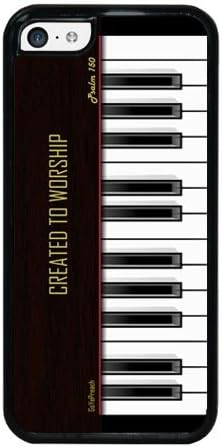 Created to Worship Piano iPhone 5c Rubber Case - Christian Theme - Bible Verse Psalm 150