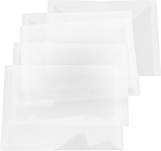 SEWACC 5 Pçs Saco De Armazenamento De Molde Envelopes De Cartão Selo Claro Selos De Cartão Postal Scrapbooking Envelopes De Armazenamento Morrer Bolsos De Armazenamento Selo Bolsos De