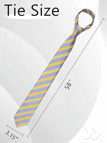 Image of Luckyvestir Striped Ties for Men Classic 3.15 inch Men's Tie Formal Neckties for Business Graduation Dinner Wedding