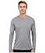 adidas Men's Baselayer Climalite UPF Long-Sleeve Crew Top, Grey, Large