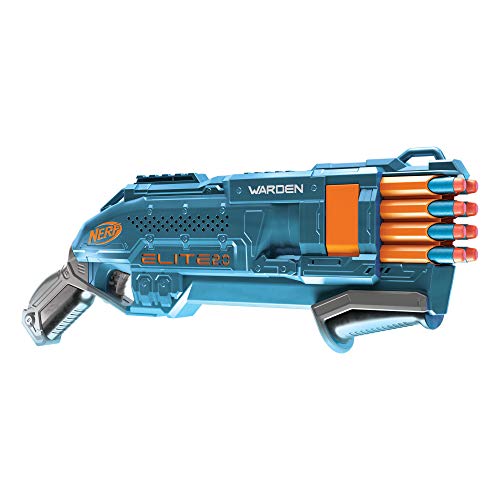 Lança Dardos Nerf Elite 2.0 Warden DB-8, lança 2 dardos ao mesmo tempo - E9960 - Hasbro, Laranja e A