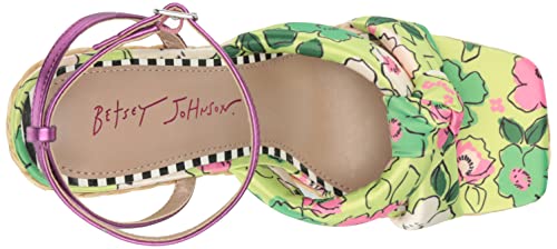 Betsey Johnson Women's Pansie Wedge Sandal, Yellow Multi, 9 #TOP4
