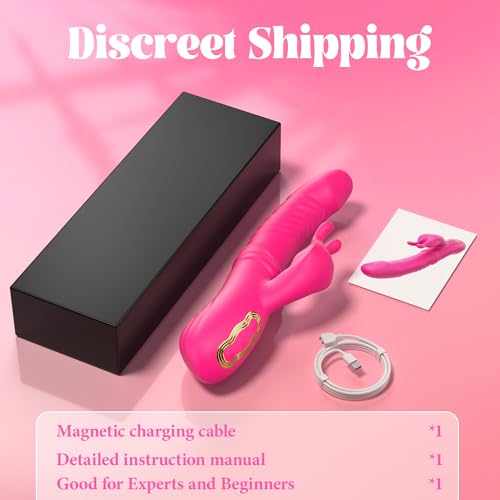 Image of Rabbit Vibrator Sex Toys for Women, Swinging Dildo Vibrator with 3 Swing Modes, 10 Vibrations, 30 Swing G Spot & Clitoral Stimulation, Adult Toys for Women Couples Solo