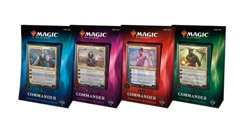 Équilibrez vos parties de Magic The Gathering Commander 2018 grâce à cet ensemble de 4 decks complets