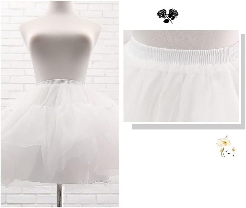Women's 50s Vintage Hoopless Petticoat Adjustable Drawstring Waist Puffy Underskirt Lolita Halloween Rockabilly - Image 4