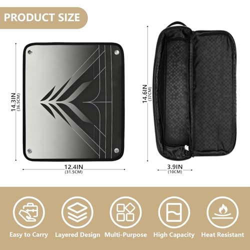 Estuche de viaje 2 en 1 para rizador con tapete para plancha portátil organizador para herramientas de peinado cabello miniatura 4