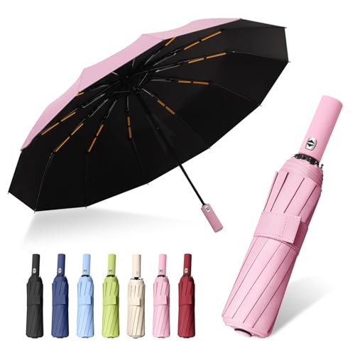 Parapluie pliant automatique 24 baleines compact et robuste contre le vent