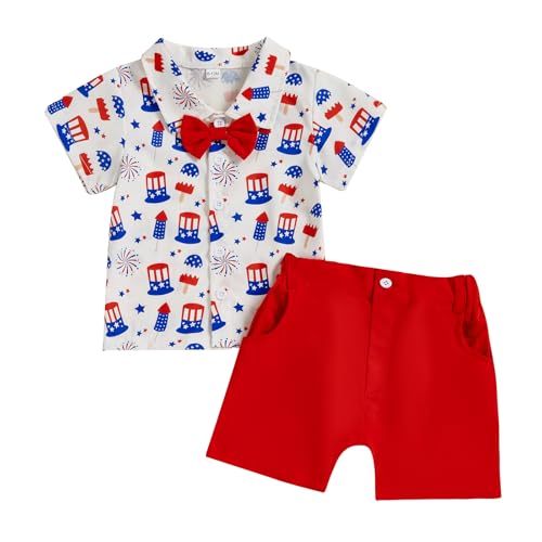 Image of Biayxms Baby Boy Halloween Outfits Pumpkins Gentlemen Suit Short Sleeve Button Up Shirts Shorts Pants Baby Halloween Clothes