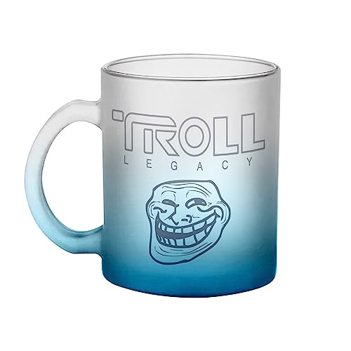 Fabulous Mug en Verre Bleu - Troll Legacy Parodie Film Science Fiction Meme