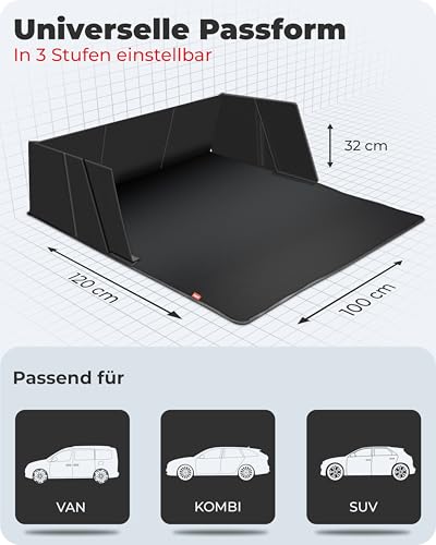 achilles Kofferraumschutz mit Seiten- und Ladekantenschutz, Kofferraumwanne, Auto Kofferraum Schutzmatte für Hunde, Kofferraummatte, universal