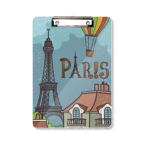 Porte-bloc Paris Tour Eiffel A4 pour écrire debout sans table de support