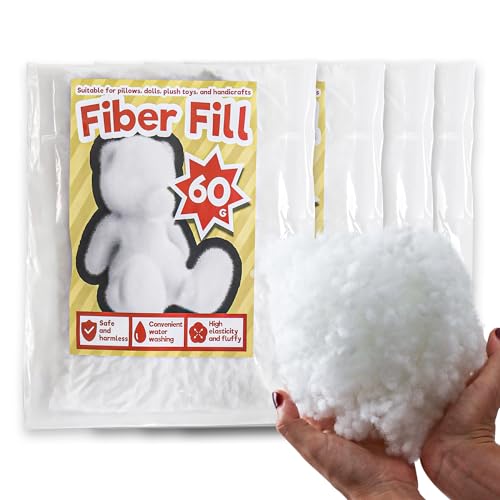 High-Loft Polyester Fiber Fill for Pillows & Crafts 60g