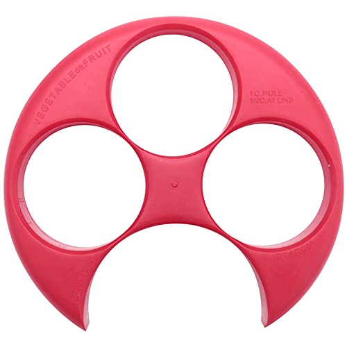 Ruitutedianzi Food Control Meal Measure Plate Diet Portion Weight Loss Healthy Eating Slim New, Red