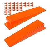 ✅ [LIVRAISON] 100 x cales pour système de nivellement de carrelage, rouges, avec corrugation antidérapante sur le dessus, adaptées à la pose de carrelage intérieure et extérieure