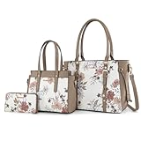 Montana West 3PCS Purses for Women Tote Bag and Wallet Set Shoulder Satchel Crossbody Bags Leather Handbag for Gift Travel Casual Work MWC3-570KH