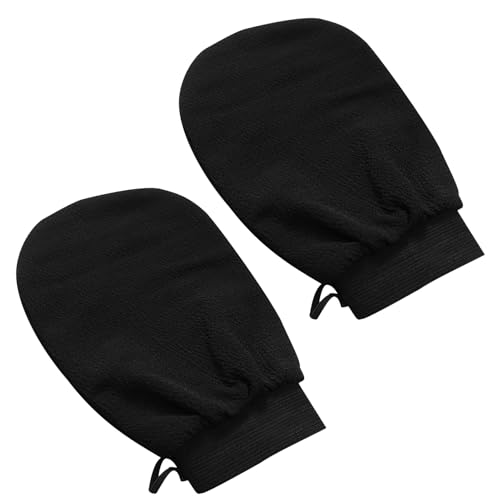 tiyiyok Guante Exfoliante Corporal Profesional, Juego de 2 Exfoliante Corporal con Efecto Esponja Ducha, Elimina Células Muertas Vello Encarnado, Estimula Renovación Celular, Para Todo Tipo de Piel