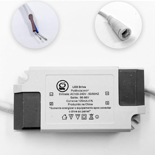 Kit 10 Reator Driver Para Painel Led Embutir Sobrepor 8w a 24w Bivolt