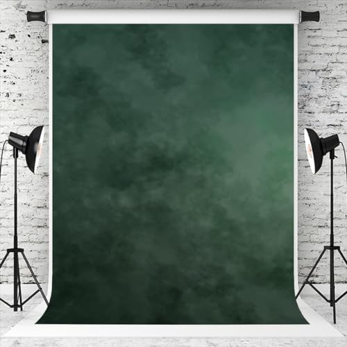 Kate 5×7ft Dark Green Portrait Backdrop Abstract Muslin Background for Photography Headshot...