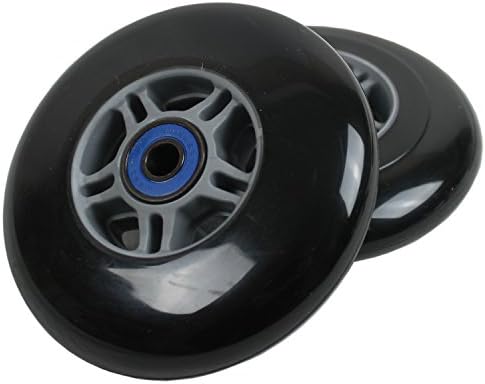 TGM Skateboards 2 Scooter Wheels with ABEC 7 Bearings for Razor Scooter 100mm (Black)