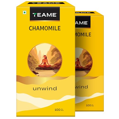 Image of TE-A-ME Unwind Chamomile, 100 Tea Bags (Pack of 2) | Chamomile Tea | Herbal Tea Bags