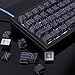 Tsungup Custom Keycaps,PBT Side Printed Keycap Set - Shine Through 135 Keys Contour Line Cool Key caps,Cherry Profile Keyboard Keycaps for Cherry MX Switches Mechanical Keyboards(Black)