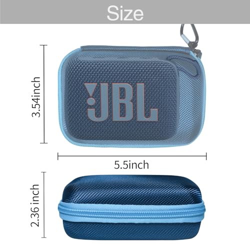 Image of Case for JBL GO 5 4 GO4 Portable Bluetooth Speaker, Waterproof and Dustproof Feature, Blue- Case Only