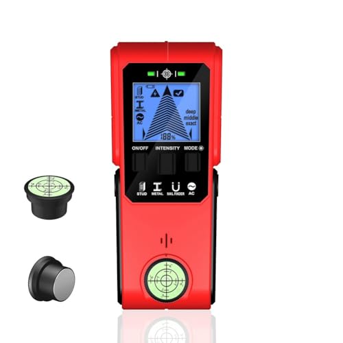 Gettimore Détecteur mural multifonctionnel en métal pour goujons et fils AC, portée de 60 mm, écran LCD avec alerte audio