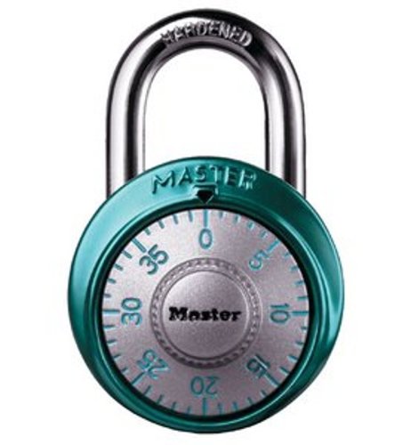 Master Lock 1561DLTBLU Locker Lock Combination Padlock, 1 Pack, Light Blue