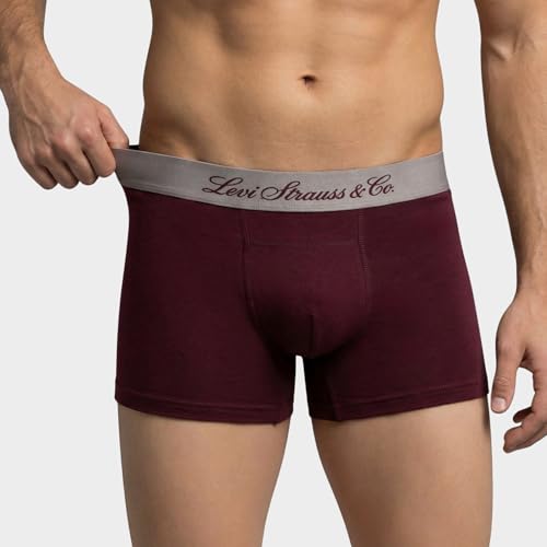 Image of Levi's Cotton Elite Trunk | Premium Men's Trunk Underwear | 4-Way Stretch | Outer Elastic Waistband | H-Pocket | Style 072 | Pack of 1