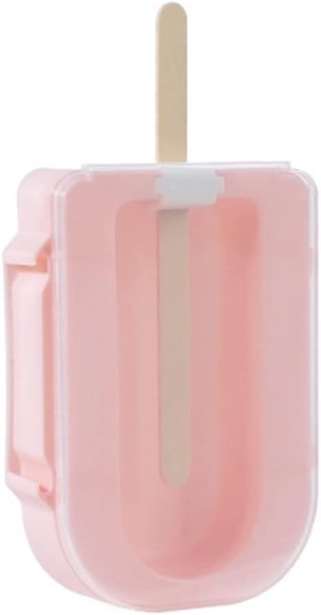 Ice Pop Molds Clay dessert ice lolly stick reusable plastic cream mold self-made tool accessories(Pink)